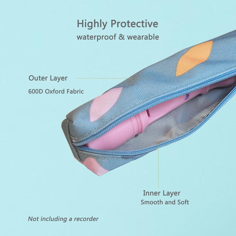 Farcaya Recorder Case Bag Only Storage Soprano Descant Flute Music Instrument Portable for Gift (Crown+Leaf) - Image 2